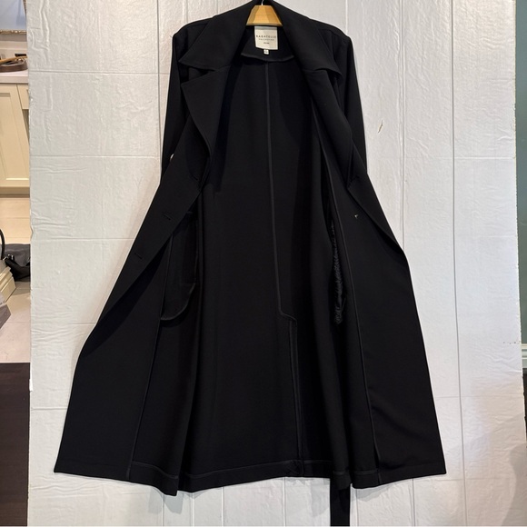 bagatelle Black Double Breasted Belted Trenchcoat - Picture 6 of 7